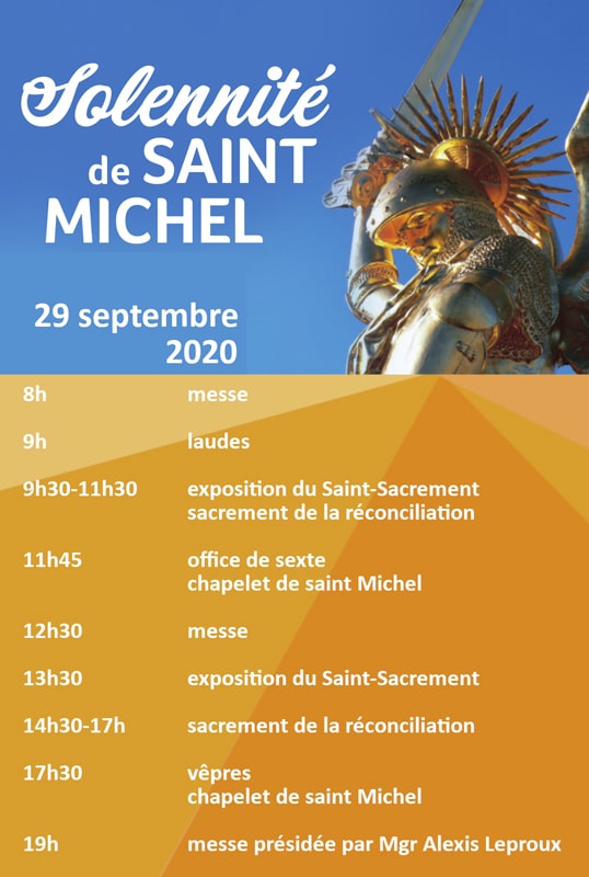 Fete de saint Michel Programme